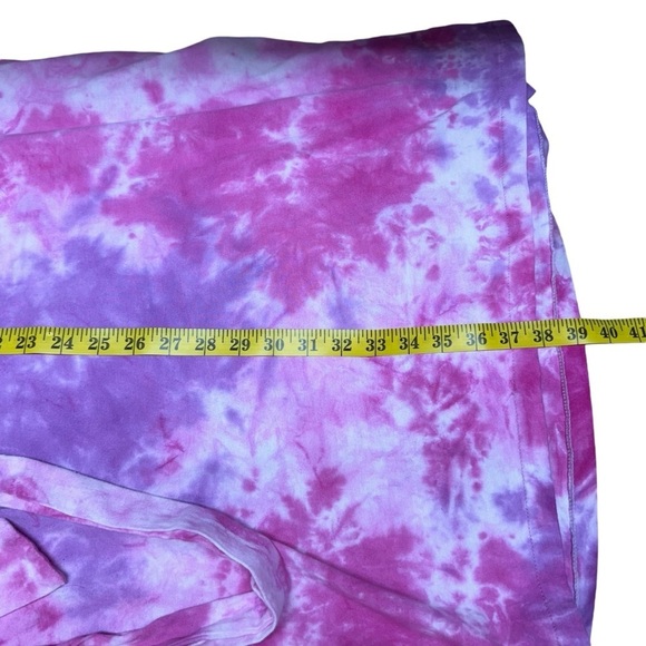 Lovers + Friends Dress Womens Large Pink Brooklyn Tie Dye Midi Side Slit Stretch - Picture 14 of 15